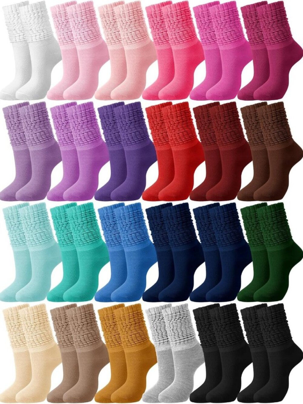 Cozy Slouch Socks for Women - 6-32 Pairs, Soft & Stylish Winter Accessories